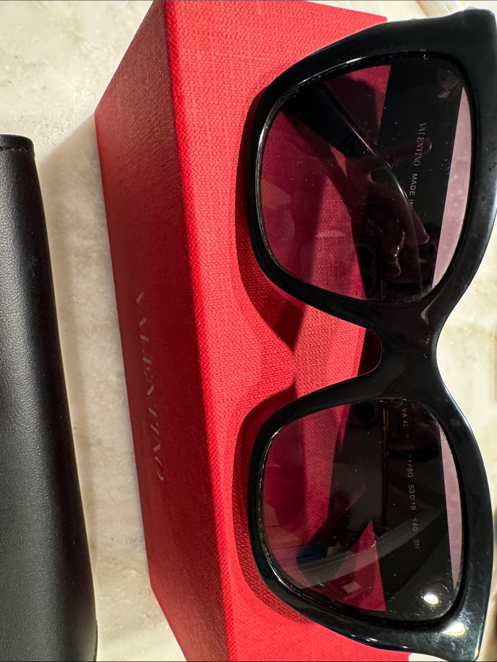 Valentino Black Cat-Eye Sunglasses - Picture 7 of 8